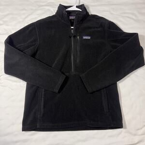 Patagonia Synchilla Pullover Adult Size M Black Fleece Classic Outdoor 1/4 Zip